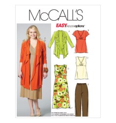 6127 MCC KNIT DRAPE JACKET, TUNIC,DRESS,PANTS PATTERN 18W=24W